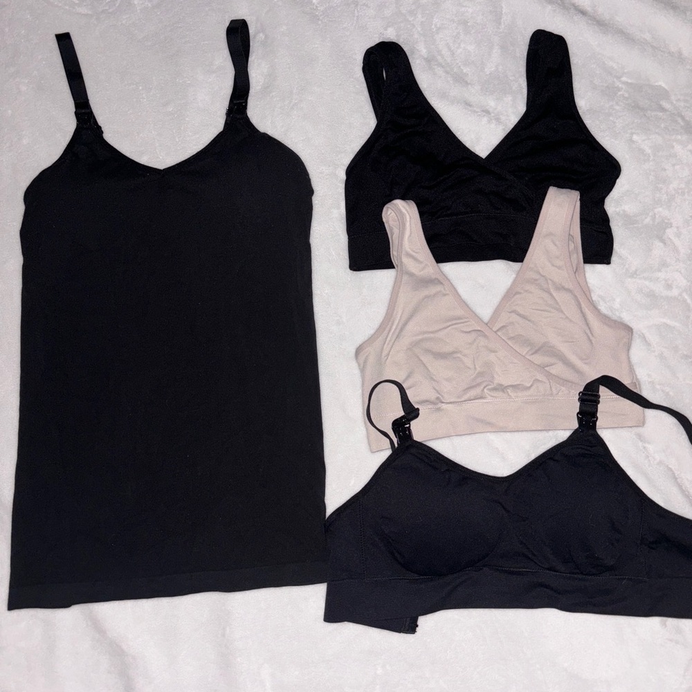 Nursing bras and tank lot size small